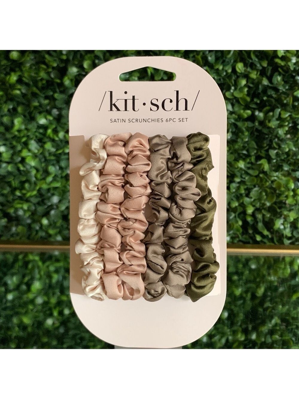 Kitsch Satin Scrunchies in Eucalyptus | NEW | Ultra Petite Set of 6